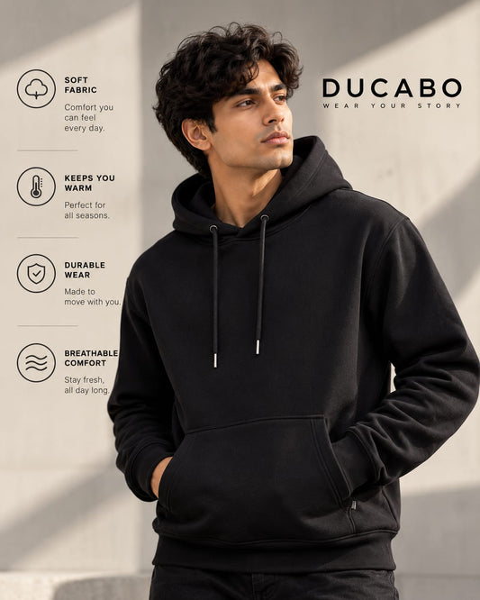 Men's Classic Pullover Hoodie – Black