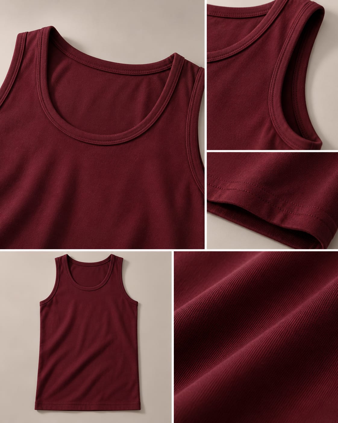 DUCABO Classic Tank Top – Dark Maroon