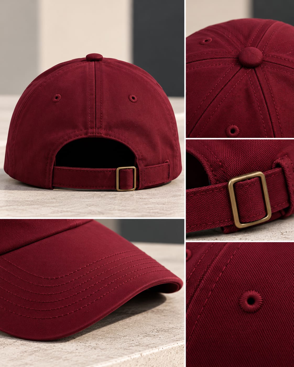 DUCABO Classic Unisex Baseball Cap – Burgundy