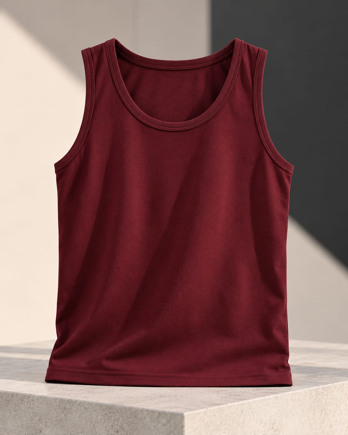 DUCABO Classic Tank Top – Dark Maroon