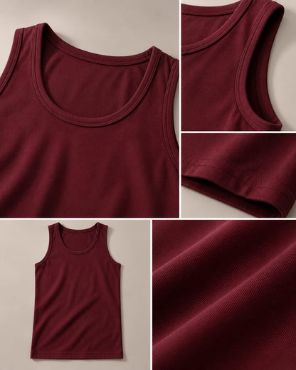 DUCABO Classic Tank Top – Dark Maroon