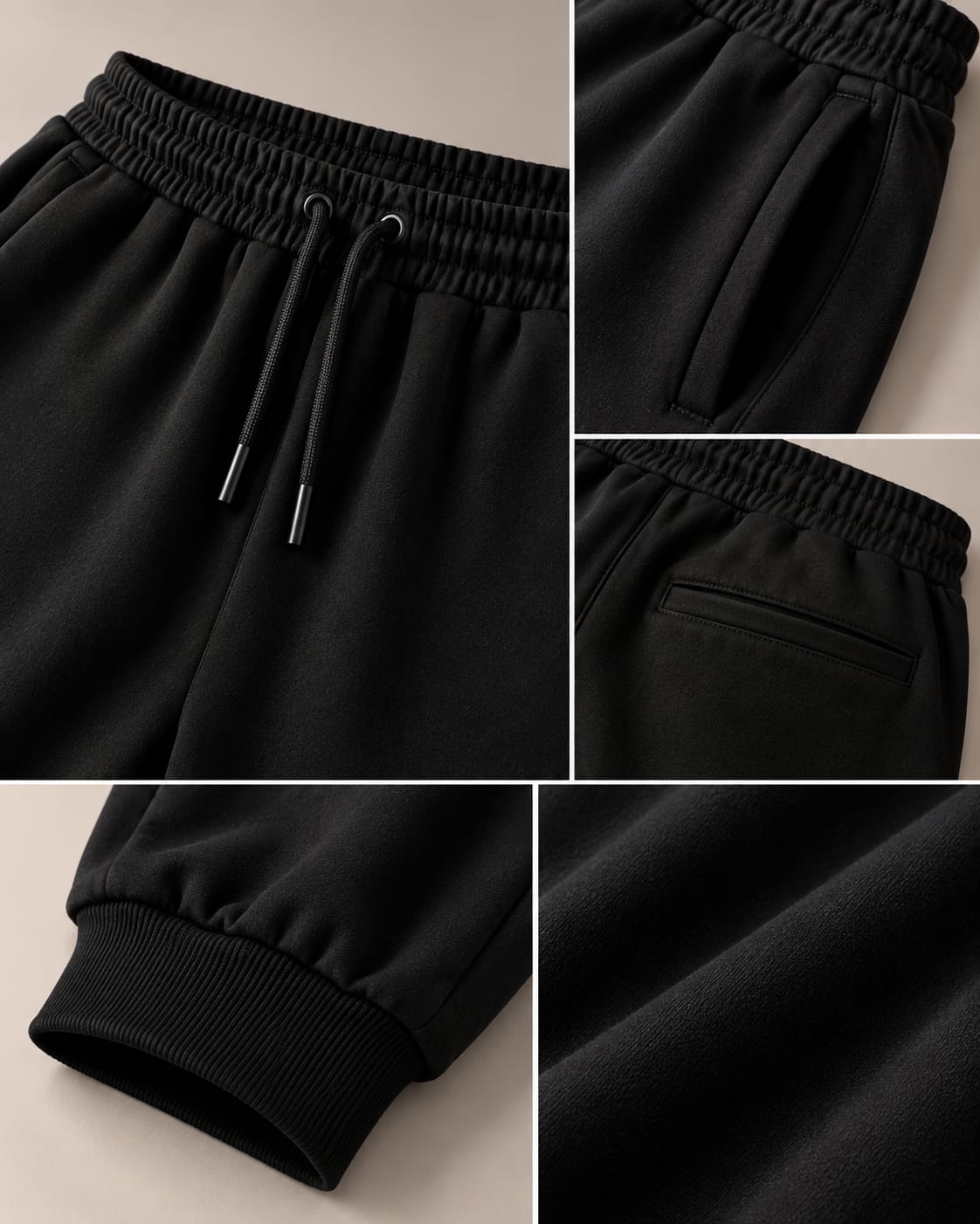 DUCABO Men's Essential Joggers – Black
