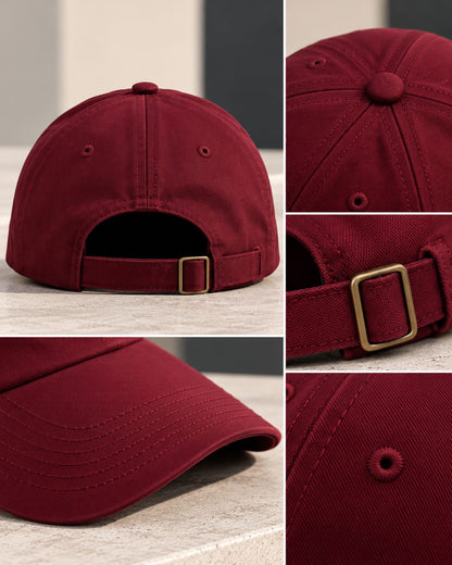 DUCABO Classic Unisex Baseball Cap – Burgundy