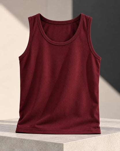 DUCABO Classic Tank Top – Dark Maroon